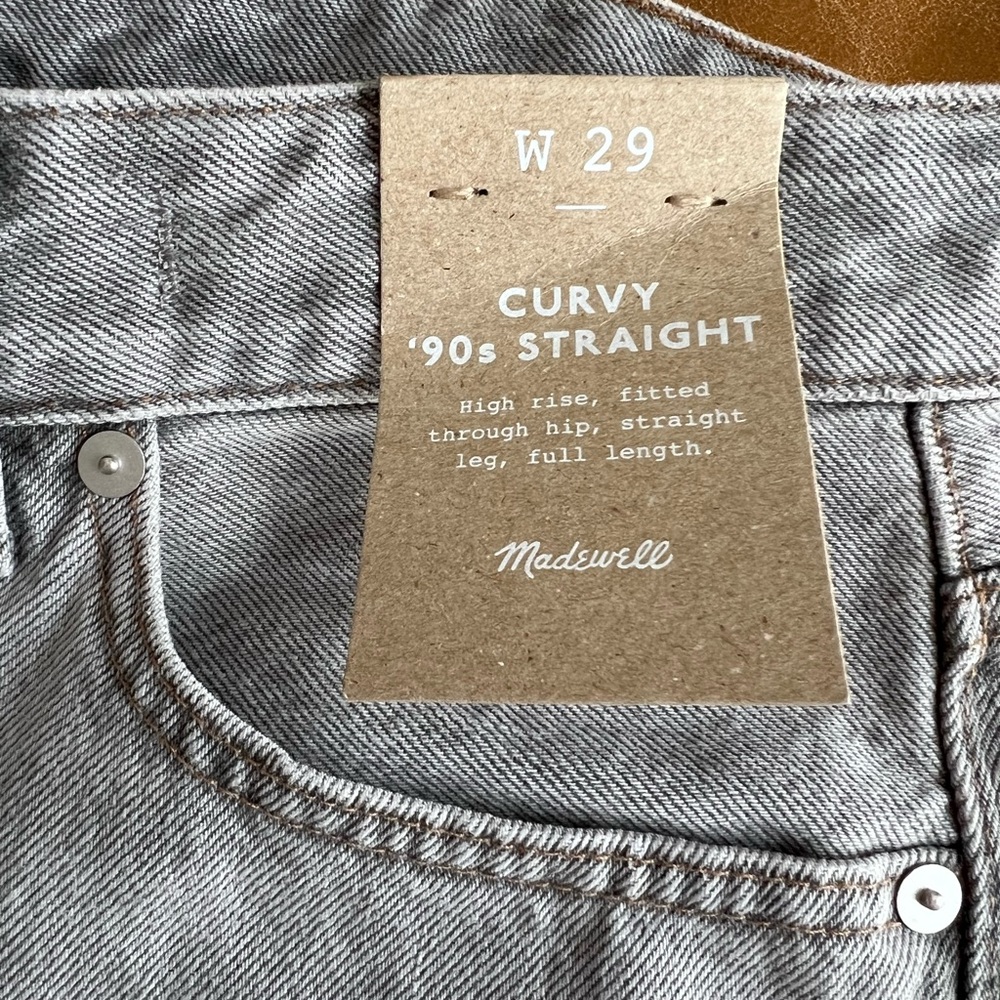 Madewell The Curvy ‘90s Straight Jean Brand NWT
